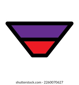 Filter icon line isolated on white background. Black flat thin icon on modern outline style. Linear symbol and editable stroke. Simple and pixel perfect stroke vector illustration.