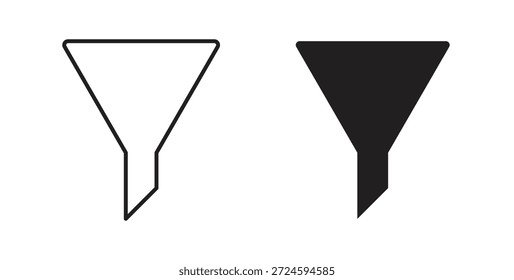 Filter icon with line and silhouette versions.