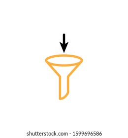 Filter icon. Line and two colour design template