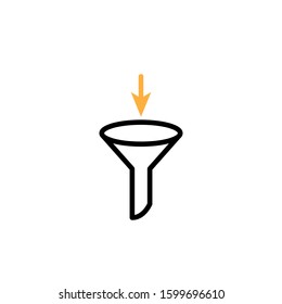 Filter icon. Line and two colour design template