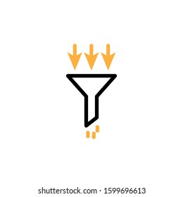 Filter icon. Line and two colour design template