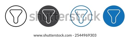 Filter icon Logo sign in thin line outline