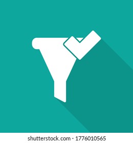  filter  icon with long shadow vector