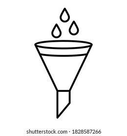 Filter icon in modern outline style design. Vector illustration isolated on white background.