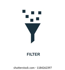 Filter icon. Monochrome style design from big data collection. UI. Pixel perfect simple pictogram filter icon. Web design, apps, software, print usage.