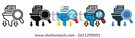 Filter Icon Multiple Style Vector Illustration