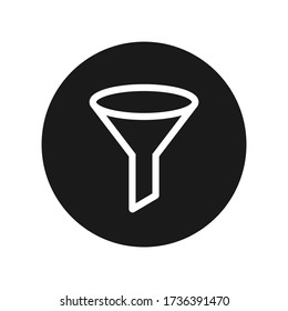 Icono de filtro en fondo blanco. Icono de filtro para sitio web, aplicación, ui.