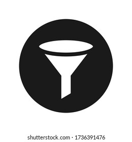 Filtern Sie das Symbol auf weißem Hintergrund. Filter Icon für Web site, app, ui.