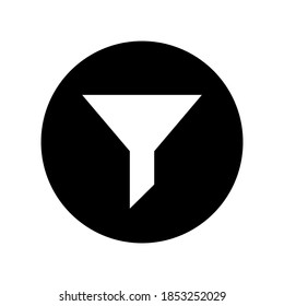 Filter icon on white background. Filter icon stylized for button for web site, app, ui.