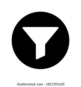 Filter icon on white background. Filter icon stylized for button for web site, app, ui.