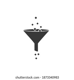 Filter icon on white background. Vector