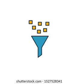 Filter icon. Outline filled creative elemet from big data icons collection. Premium filter icon for ui, ux, apps, software and infographics.