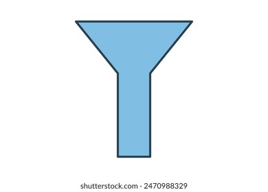 filter icon. icon related to edit tool. suitable for web site, app, user interfaces, printable etc. flat line icon style. simple vector design editable