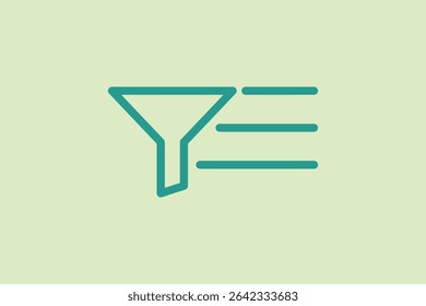 Filter icon. icon related to UI elements. suitable for web site, app, user interfaces,element, printable etc. line icon style. simple vector design editable