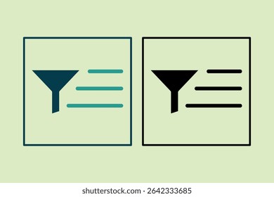 Filter icon. icon related to UI elements. suitable for web site, app, user interfaces,element, printable etc. solid icon style. simple vector design editable