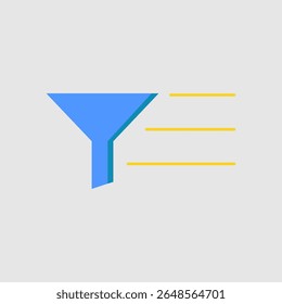 Filter icon. icon related to UI elements. suitable for graphic design, web site, app, user interfaces, printable etc. flat icon style. simple vector design editable