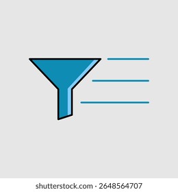 Filter icon. icon related to UI elements. suitable for graphic design, web site, app, user interfaces, printable etc. flat icon style. simple vector design editable