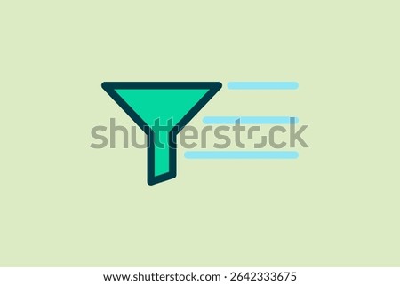 Filter icon. icon related to UI elements. suitable for web site, app, user interfaces,element, printable etc. flat line icon style. simple vector design editable