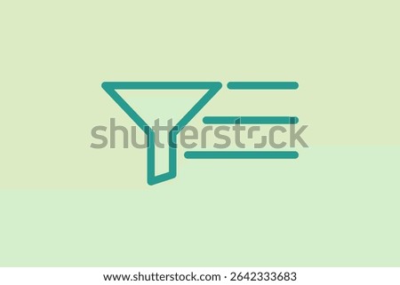 Filter icon. icon related to UI elements. suitable for web site, app, user interfaces,element, printable etc. line icon style. simple vector design editable