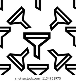Filter Icon Seamless Pattern, Add Apply Remove Sort Various Task Filter Icon Vector Art Illustration