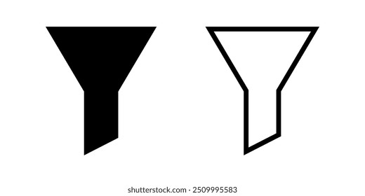 Filter icon set. flat illustration of vector icon on white background