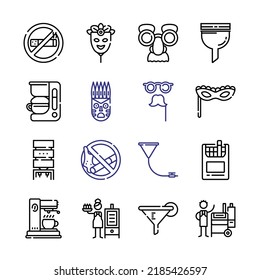 filter Icon Set with line icons. Modern Thin Line Style. Suitable for Web and Mobile Icon. Vector illustration EPS 10.