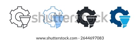 Filter Icon Set Multiple Style. Designed In Outline, Blue, Glyph, Dual Tone