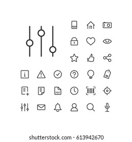 Filter Icon Set On White Background Stock Vector (Royalty Free ...