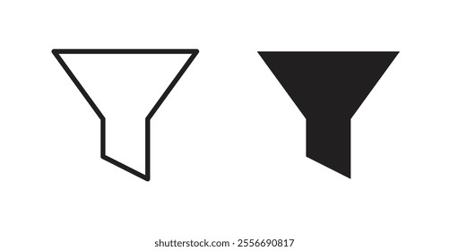 Filter icon set in Thin line black color.