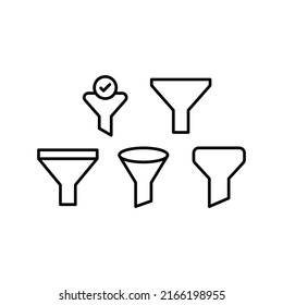 Filter Icon Set Vector Symbol Design Illustration