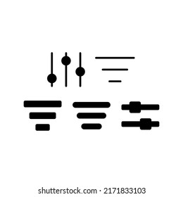 Filter Icon Set Vector Symbol Design Illustration