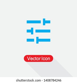 Filter Icon, Settings Icon Vector Illustration Eps10