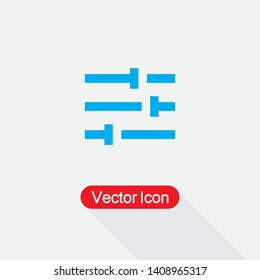 Filter Icon, Settings Icon Vector Illustration Eps10