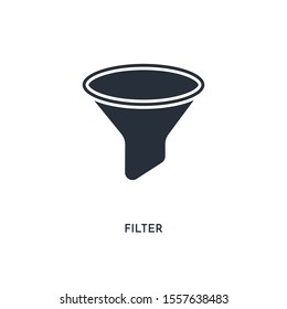 filter icon. simple element illustration. isolated trendy filled filter icon on white background. can be used for web, mobile, ui.