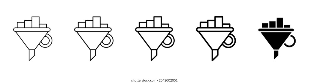 Icono de Filtrar Ilustración de contorno simple