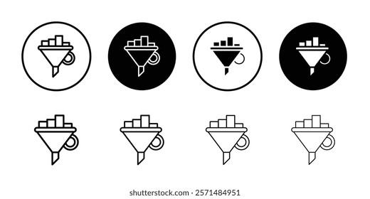 filter icon Simple outline illustration set