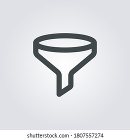 Filtersymbol. Filtersymbol einzeln auf Farbverlauf-Hintergrund. Vektorgrafik