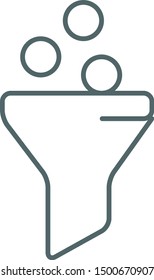 Filter icon or symbol. Vector illustration