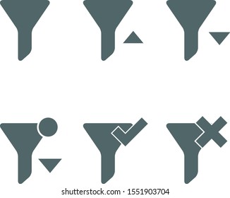 Filter icon. Filter symbol. Vector illustration
