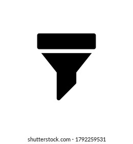 Icono de filtro. Vector de símbolo sobre fondo blanco.