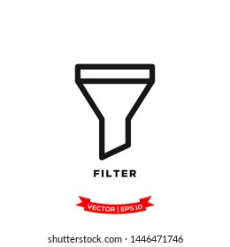 filter icon in trendy flat design 