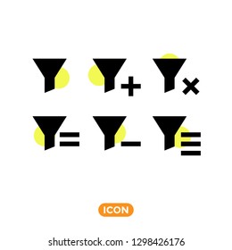 Filter icon in trendy flat style isolated on background. Filter iconn page symbol for your web site design Filter icon logo, app, UI. Filter icon Vector 