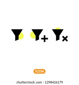 Filter icon in trendy flat style isolated on background. Filter iconn page symbol for your web site design Filter icon logo, app, UI. Filter icon Vector 