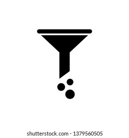 Filter icon in trendy flat style isolated on background.