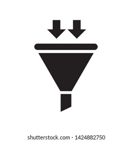 Filter icon in trendy flat style isolated on white background