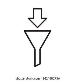 Filter icon in trendy flat style isolated on white background