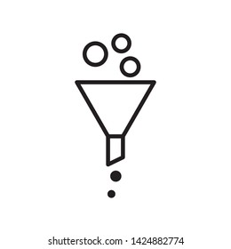 Filter icon in trendy flat style isolated on white background