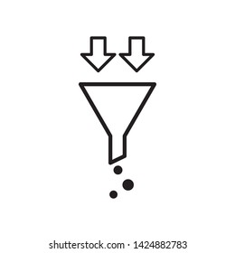 Filter icon in trendy flat style isolated on white background