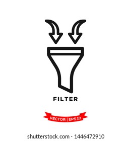 filter icon in trendy flat style 