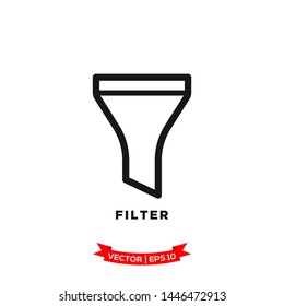 filter icon in trendy flat style 